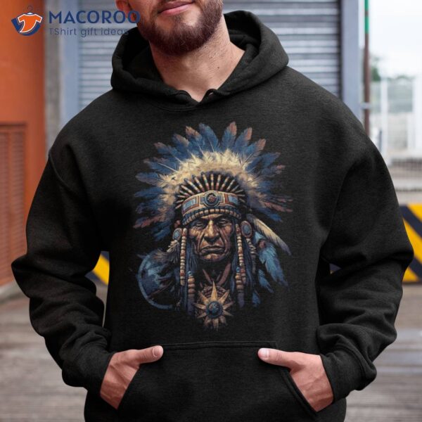 Native American Indian Headdress Traditional Art Shirt