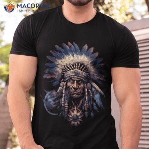 Native American Indian Headdress Traditional Art Shirt