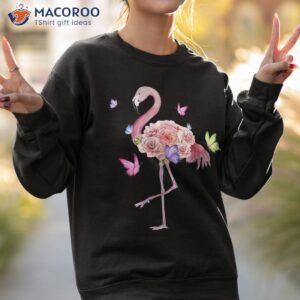 nature pink flowers girls kids flamingo shirt sweatshirt 2