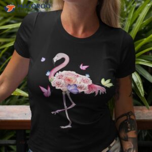 nature pink flowers girls kids flamingo shirt tshirt 3