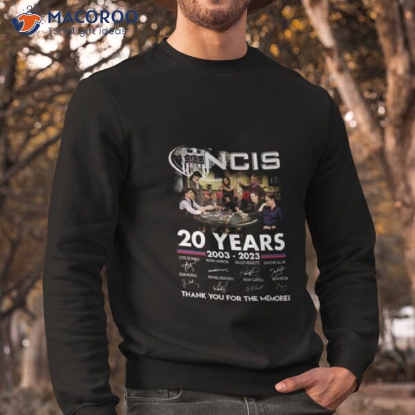 Ncis 20 Years Of 2003 – 2023 Thank You For The Memories Signatures Shirt