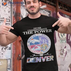 never underestimate the power of denver sports teams shirt tshirt 1