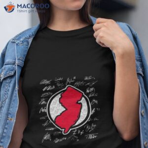 new jersey devils map sign signatures shirt tshirt