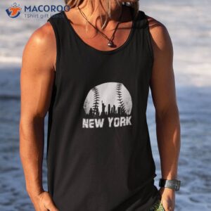 new york city skyline baseball lover shirt tank top