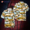 New York-style Yellow School Bus Hawaiian Shirt