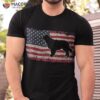 Newfie Dog America Flag Patriotic Lover Gift Shirt