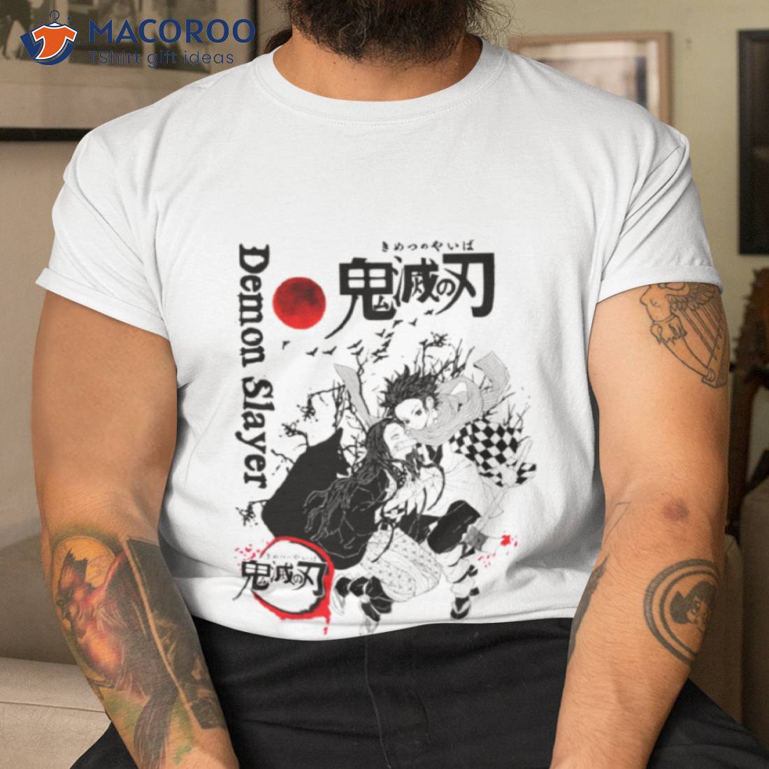 Tanjiro and Nezuko Retro Art Demon Slayer T-Shirt T-Shirt