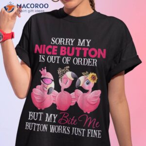 Nice Button Is Out Of Order But My Bite Me Works Shirt