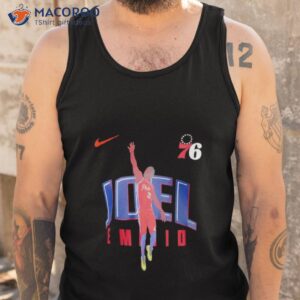 nike joel embiid black philadelphia 76ers hero performance t shirt tank top