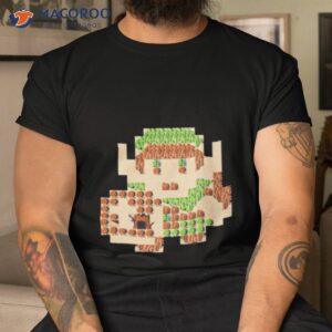 nintendo zelda 8 bit map link shirt tshirt