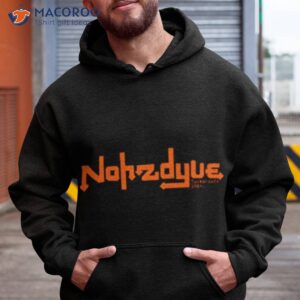 nohzdyve orange logo black mirror shirt hoodie