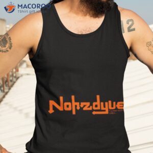 nohzdyve orange logo black mirror shirt tank top 3