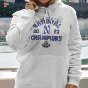 northwestern wildcats 2023 ncaa womens lacrosse national champions locker room shirt hoodie