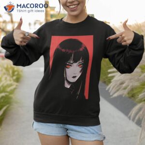 nu goth girl dark aesthetic gothic anime waifu emo shirt sweatshirt 1