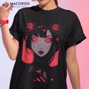 nu goth girl dark aesthetic gothic anime waifu emo shirt tshirt 1 2