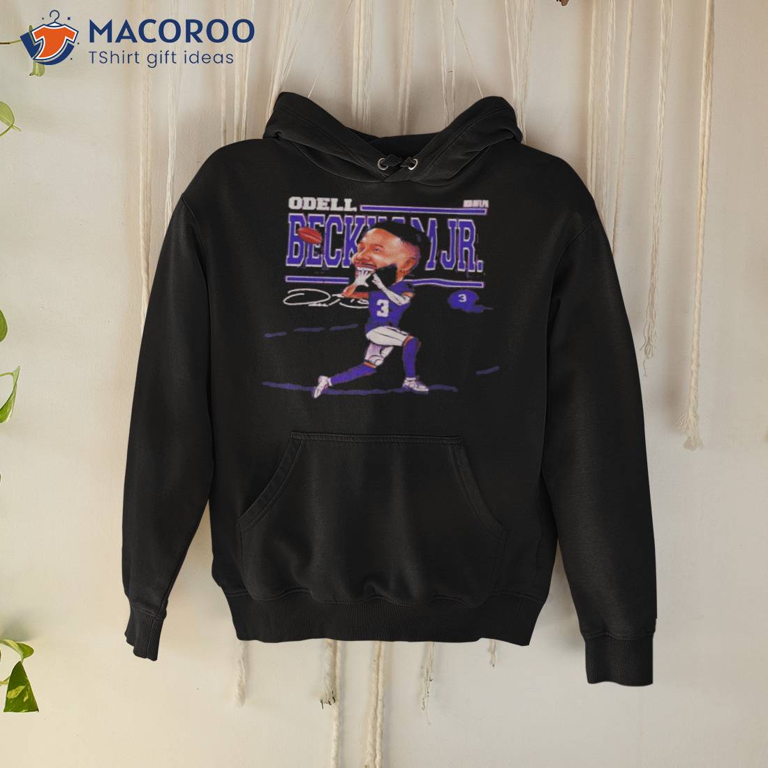 Odell Beckham Jr. Baltimore Cartoon WHT