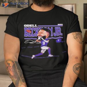 odell beckham jr baltimore cartoon signature t shirt tshirt