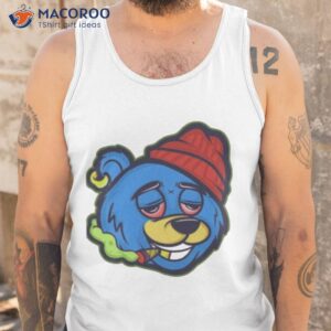 official cannabis stoned bear character t shirt tank top
