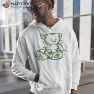 official cannabis stoner bear smoking bear t shirt hoodie 1