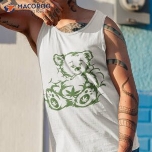 official cannabis stoner bear smoking bear t shirt tank top 1