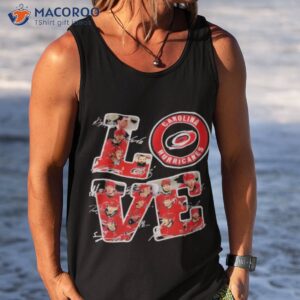 official carolina hurricanes players love signatures shirt tank top