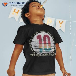 official double digits vintage 10 year old 10th birthday shirt tshirt