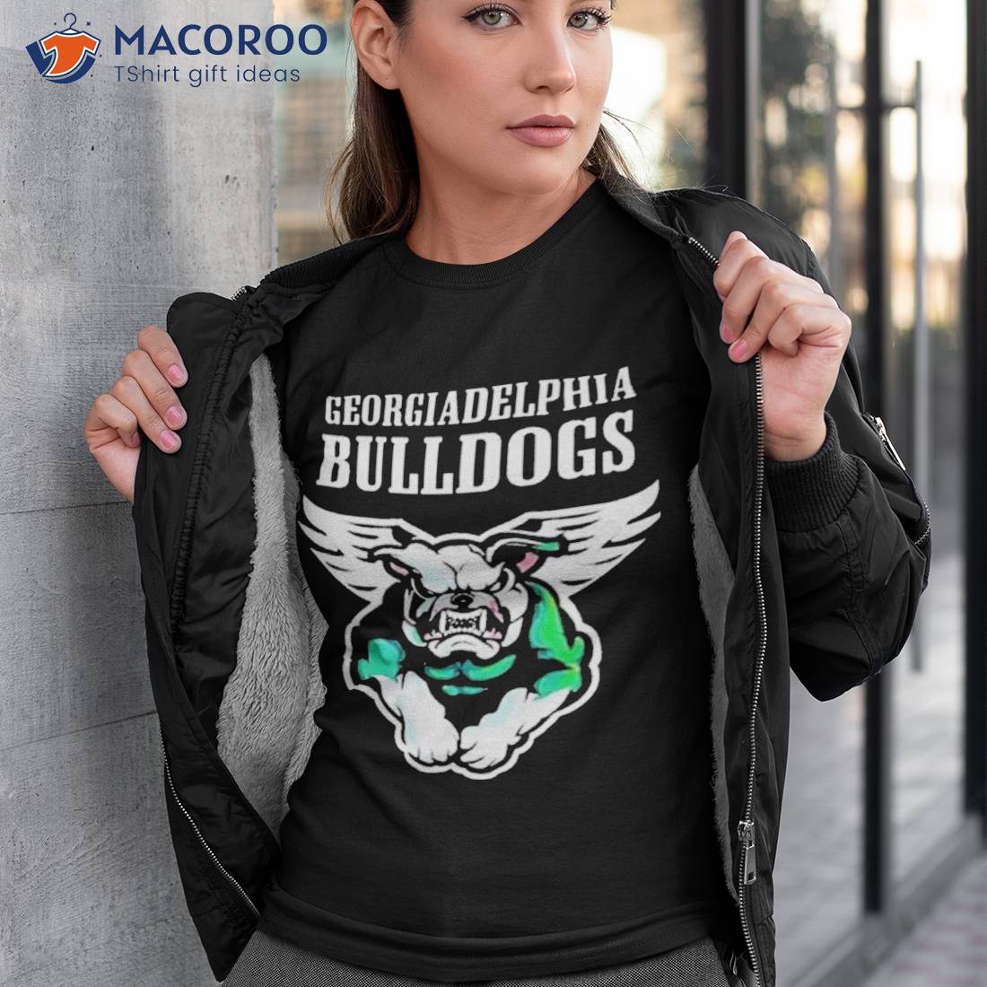 Georgia Delphia Philadelphia Eagles And Georgia Bulldogs Shirt