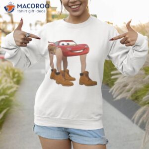 Lightning Mcqueen With Legs Shirt 2 official lightning mcqueen with legs t shirt sweatshirt