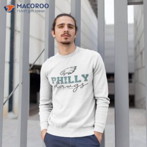 official philadelphia eagles and georgia bulldogs philly dawgs stacking natty champs t shirt sweatshirt 1