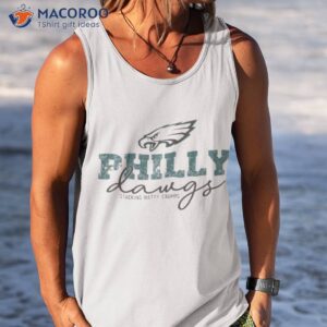 official philadelphia eagles and georgia bulldogs philly dawgs stacking natty champs t shirt tank top