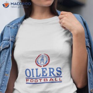 oilers football crest shirt tshirt