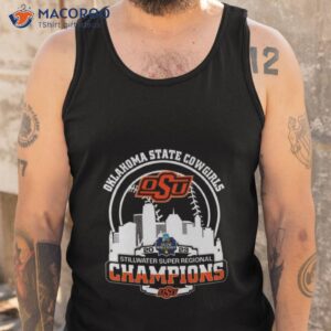 oklahoma state cowgirls 2023 stillwater super regional champions shirt tank top