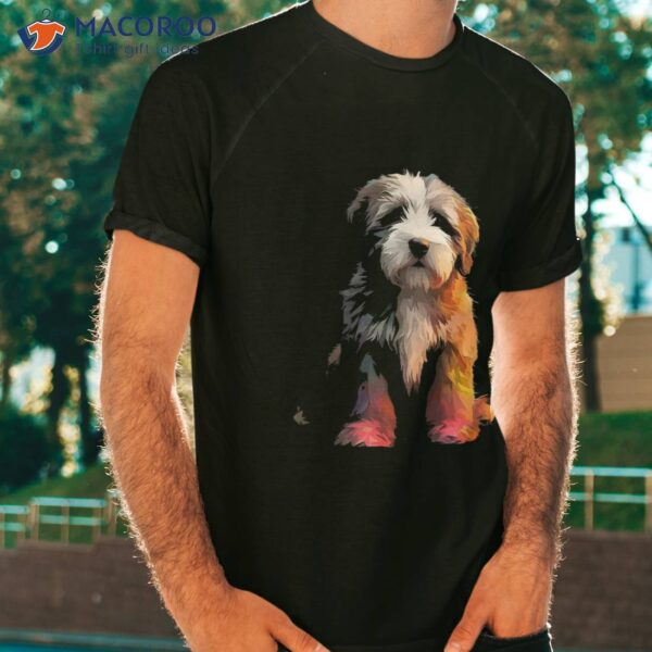 Old English Sheepdog Puppy Dog Pop Art Shirt