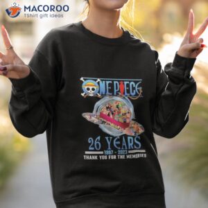 one piece 26 years 1997 2023 thank you for the memories signatures 2023 shirt sweatshirt 2