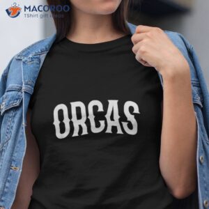 orcas arch vintage retro college athletic sports shirt tshirt