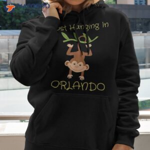 Orlando Florida Just Hanging Cute Monkey Vacation Shirt