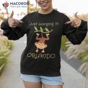 orlando florida just hanging cute monkey vacation shirt sweatshirt