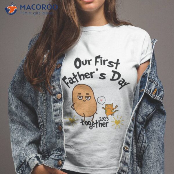 Our First Fathers Day Together Giraffe Matching Daddy & Baby Shirt