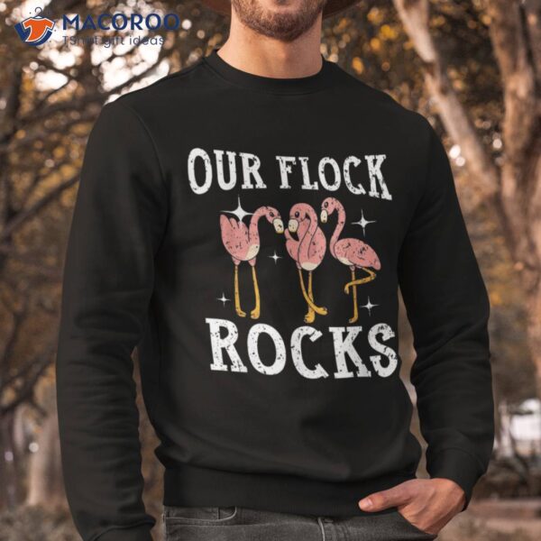 Our Flock Rocks Flamingo Family Group Vacation Matching Shirt