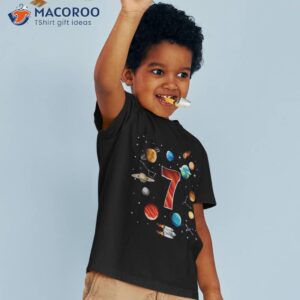 outer space 7 years old 7th birthday boys planets astronaut shirt tshirt 3