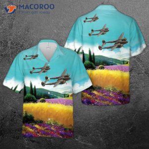 P-38 Lightning “tangerine” Hawaiian Shirt