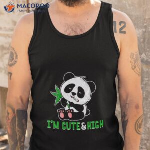 panda cannabis high joke panda bear shirt tank top