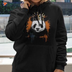 panda with crown shirt hoodie 1