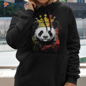 panda with crown shirt hoodie