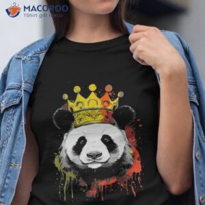 panda with crown shirt tshirt