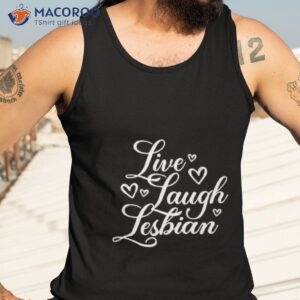 pandershirts live laugh lesbian shirt tank top 3