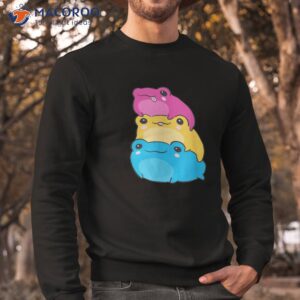 pansexual flag color frogs subtle pan pride lgbtq aesthetic shirt sweatshirt