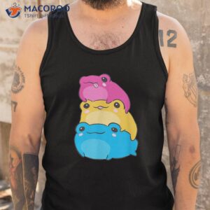 pansexual flag color frogs subtle pan pride lgbtq aesthetic shirt tank top