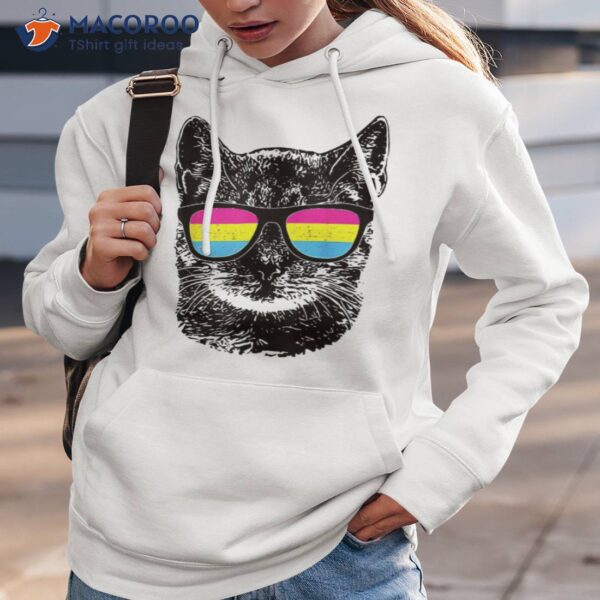 Pansexual Gay Pride Cat Lgbt Sunglasses Shirt