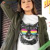 Pansexual Gay Pride Cat Lgbt Sunglasses Shirt